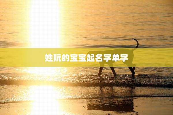 姓阮的宝宝起名字单字
