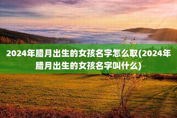 2024年腊月出生的女孩名字怎么取(2024年腊月出生的女孩名字叫什么)