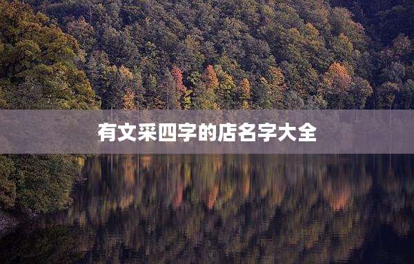 有文采四字的店名字大全