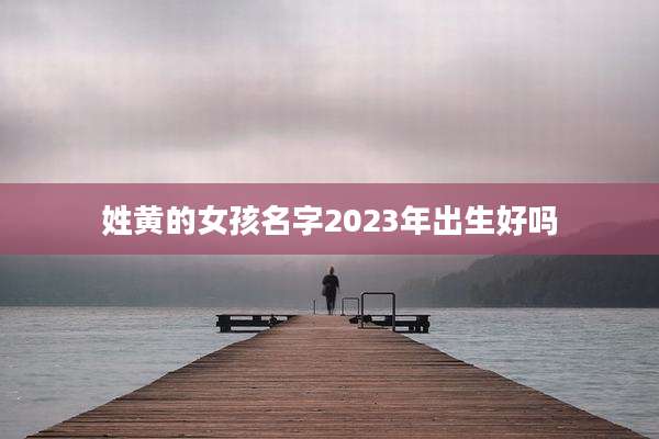 姓黄的女孩名字2023年出生好吗