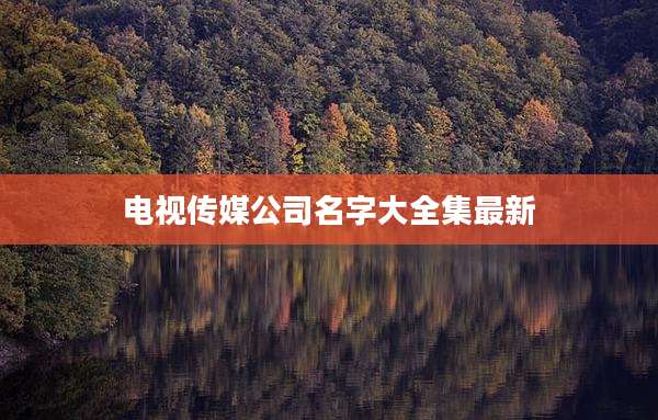 电视传媒公司名字大全集最新