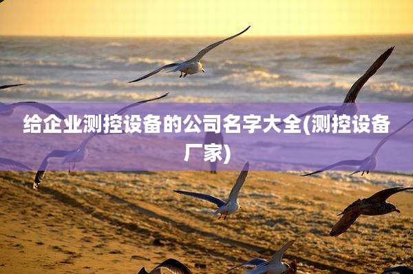 给企业测控设备的公司名字大全(测控设备厂家)