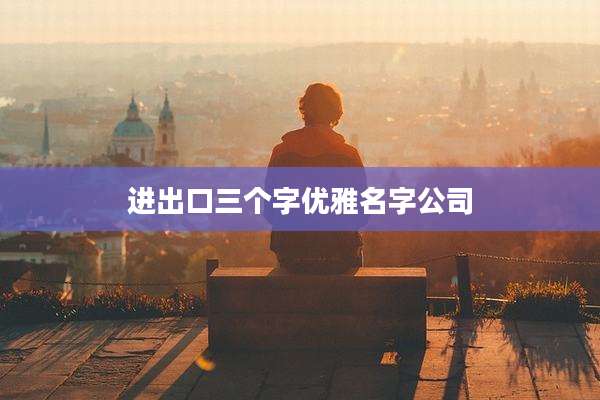 进出口三个字优雅名字公司