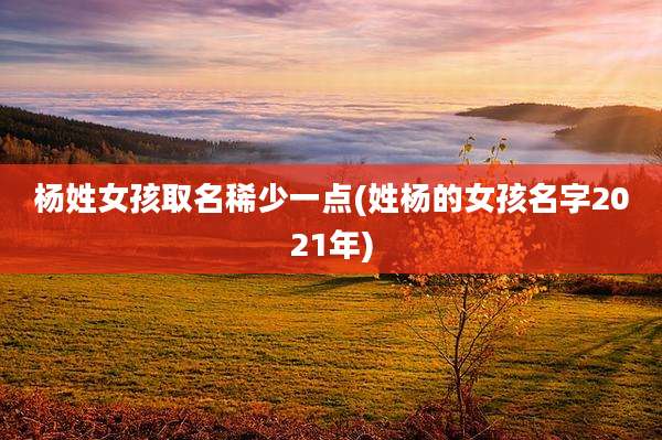 杨姓女孩取名稀少一点(姓杨的女孩名字2021年)