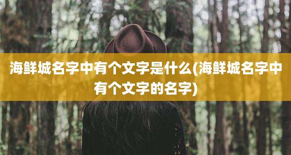 海鲜城名字中有个文字是什么(海鲜城名字中有个文字的名字)
