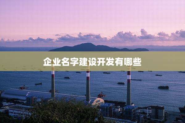企业名字建设开发有哪些