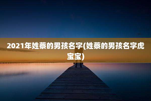 2021年姓蔡的男孩名字(姓蔡的男孩名字虎宝宝)