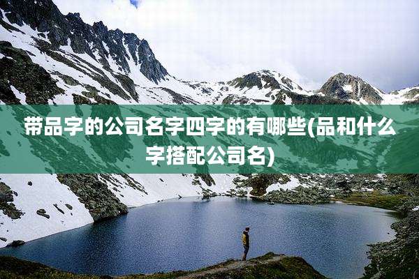 带品字的公司名字四字的有哪些(品和什么字搭配公司名)