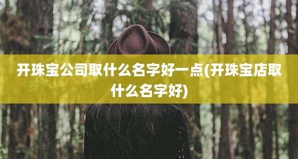 开珠宝公司取什么名字好一点(开珠宝店取什么名字好)