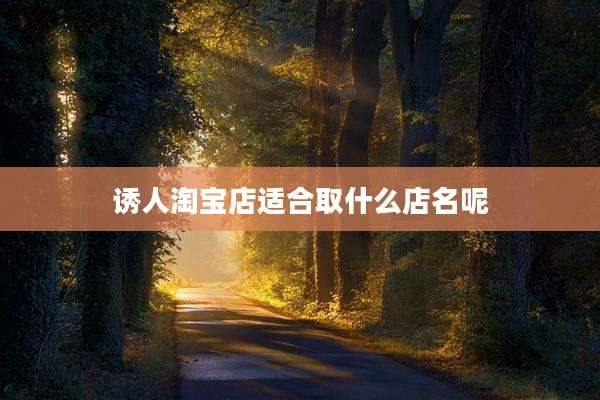 诱人淘宝店适合取什么店名呢