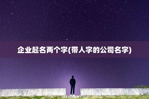 企业起名两个字(带人字的公司名字)