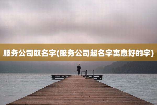 服务公司取名字(服务公司起名字寓意好的字)