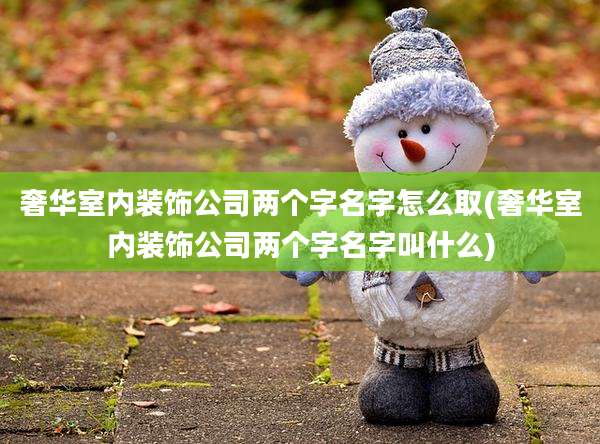 奢华室内装饰公司两个字名字怎么取(奢华室内装饰公司两个字名字叫什么)