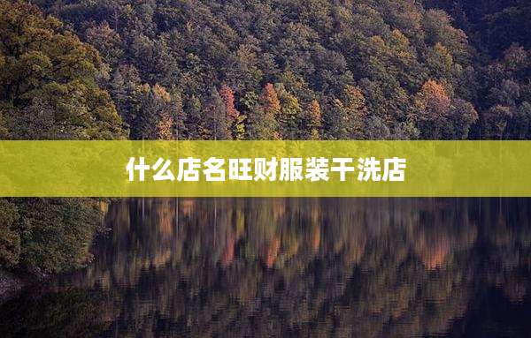 什么店名旺财服装干洗店