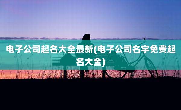 电子公司起名大全最新(电子公司名字免费起名大全)