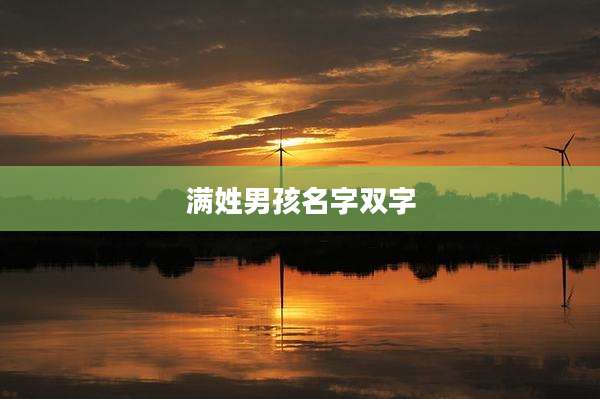 满姓男孩名字双字