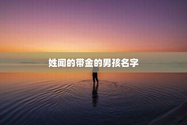 姓闻的带金的男孩名字
