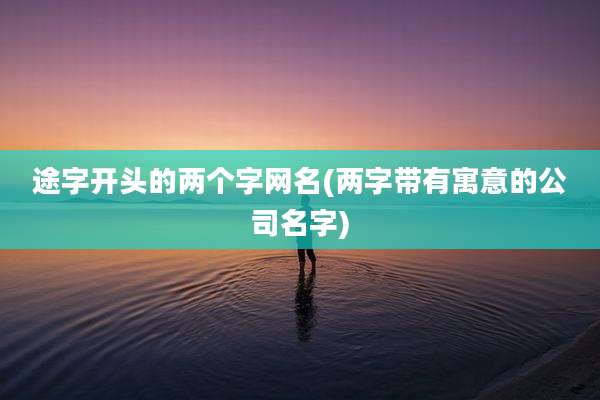 途字开头的两个字网名(两字带有寓意的公司名字)
