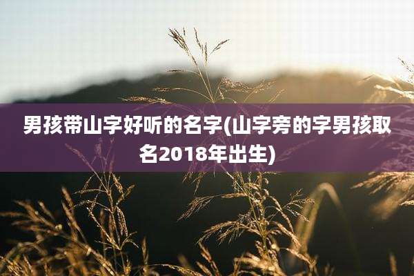 男孩带山字好听的名字(山字旁的字男孩取名2018年出生)