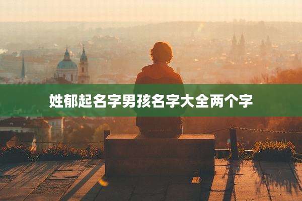 姓郁起名字男孩名字大全两个字
