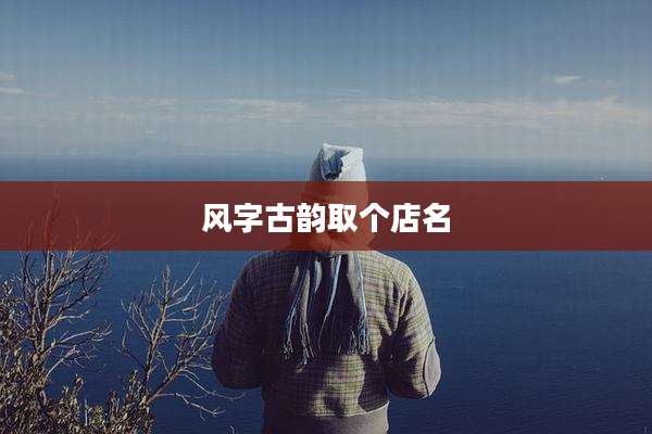 风字古韵取个店名