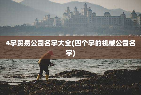 4字贸易公司名字大全(四个字的机械公司名字)