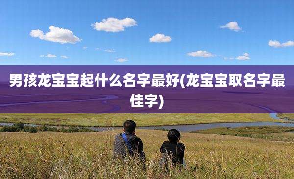 男孩龙宝宝起什么名字最好(龙宝宝取名字最佳字)