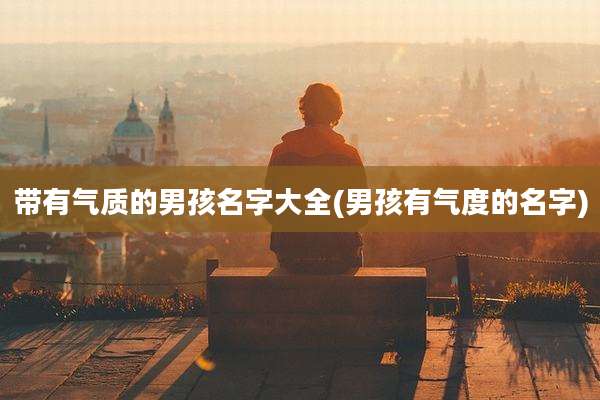 带有气质的男孩名字大全(男孩有气度的名字)
