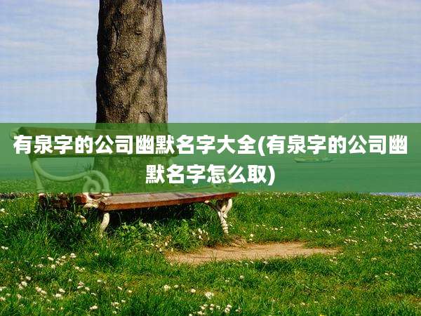 有泉字的公司幽默名字大全(有泉字的公司幽默名字怎么取)