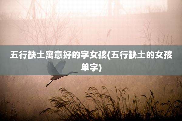 五行缺土寓意好的字女孩(五行缺土的女孩单字)