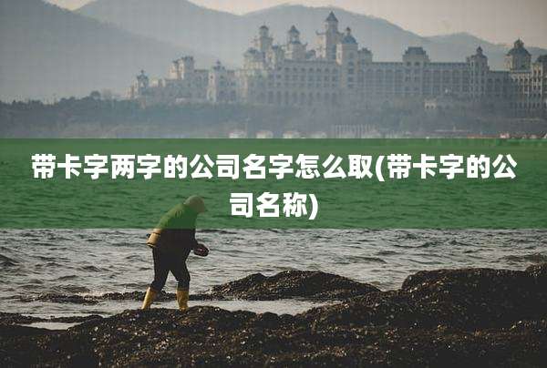 带卡字两字的公司名字怎么取(带卡字的公司名称)