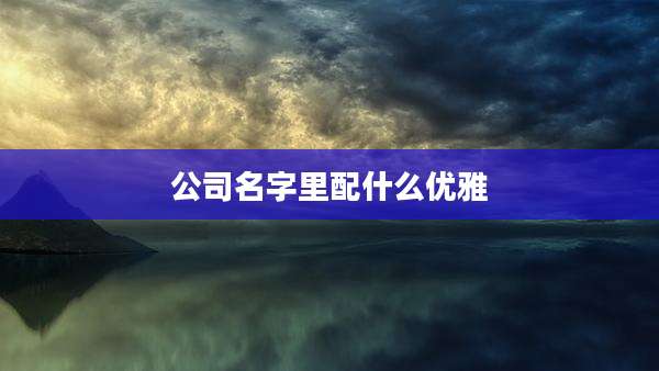 公司名字里配什么优雅