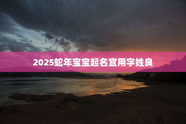 2025蛇年宝宝起名宜用字姓良