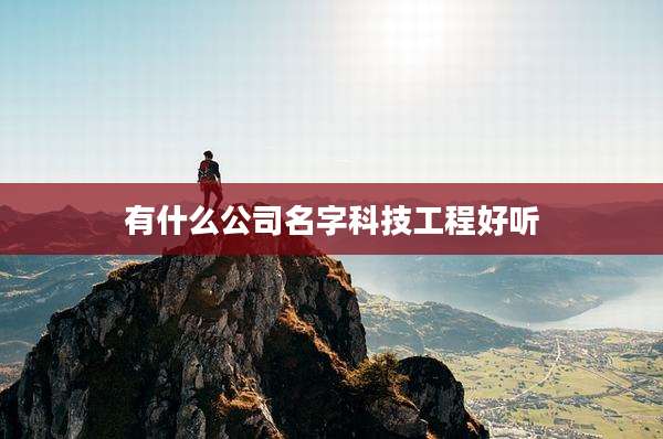 有什么公司名字科技工程好听
