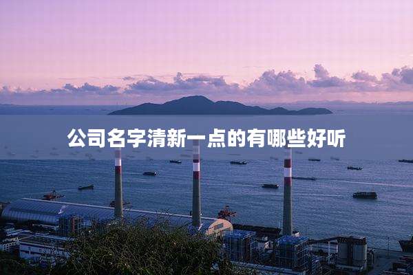 公司名字清新一点的有哪些好听