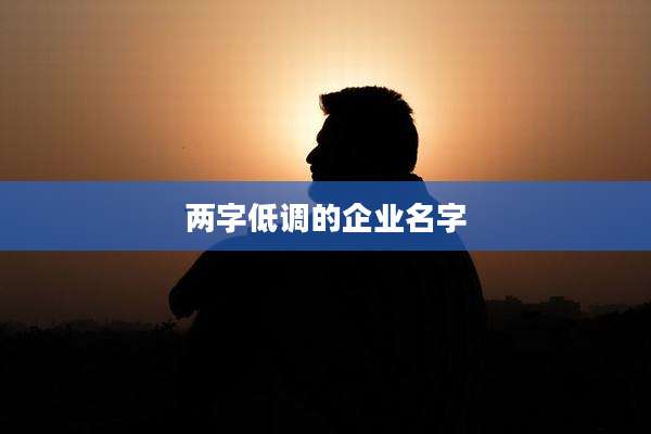 两字低调的企业名字