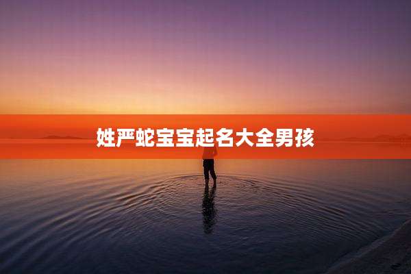 姓严蛇宝宝起名大全男孩
