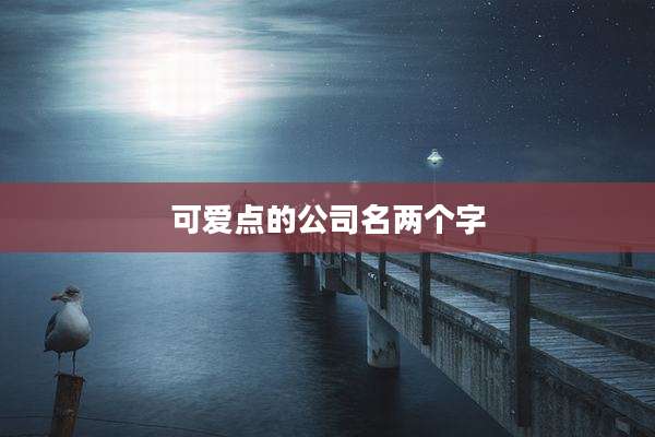 可爱点的公司名两个字