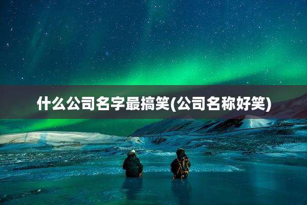 什么公司名字最搞笑(公司名称好笑)