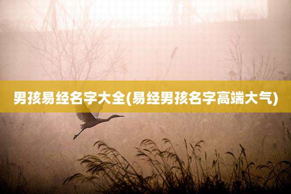 男孩易经名字大全(易经男孩名字高端大气)