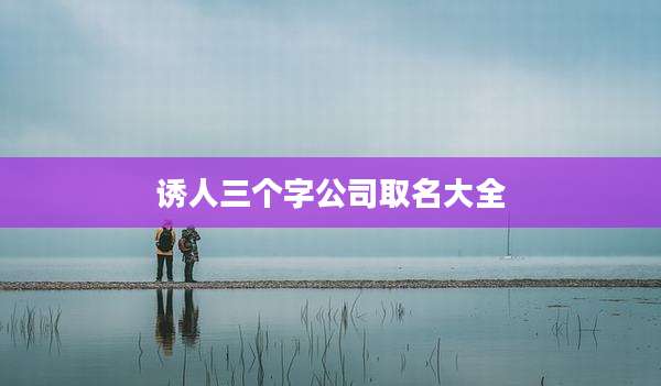 诱人三个字公司取名大全