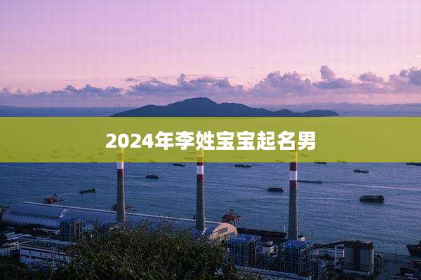 2024年李姓宝宝起名男
