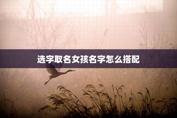 选字取名女孩名字怎么搭配
