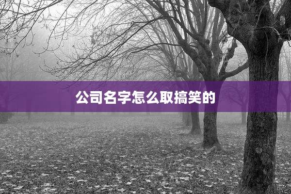 公司名字怎么取搞笑的
