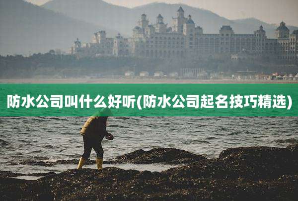 防水公司叫什么好听(防水公司起名技巧精选)