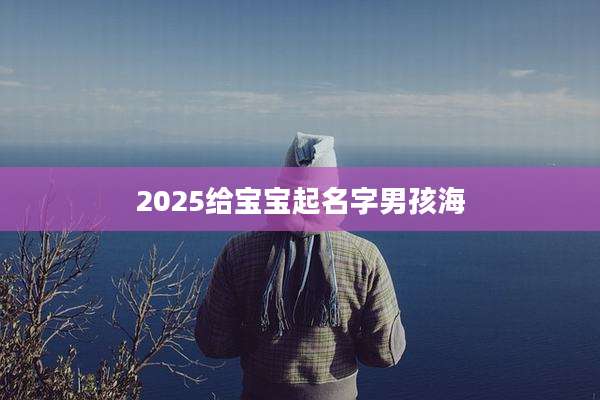 2025给宝宝起名字男孩海