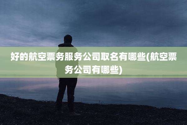 好的航空票务服务公司取名有哪些(航空票务公司有哪些)
