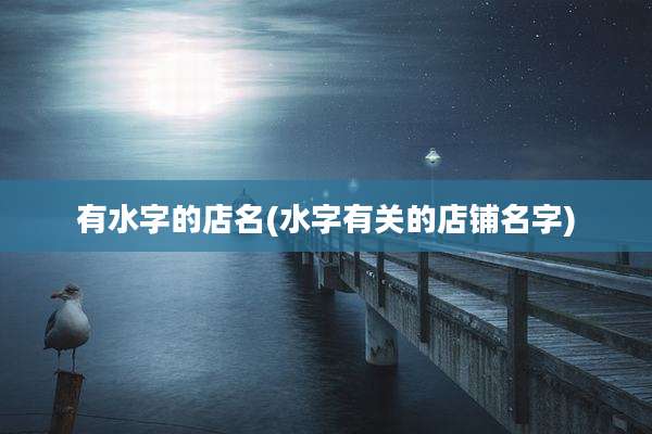 有水字的店名(水字有关的店铺名字)