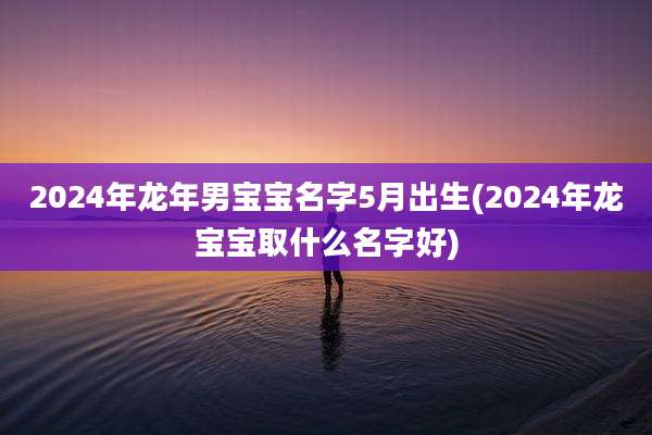2024年龙年男宝宝名字5月出生(2024年龙宝宝取什么名字好)