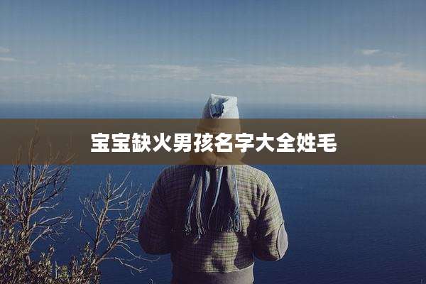 宝宝缺火男孩名字大全姓毛